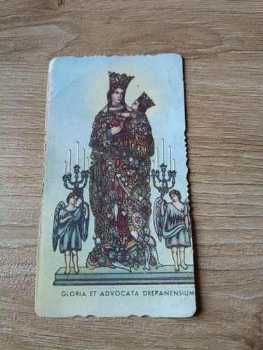 Santino antico locale - santino, madonna
