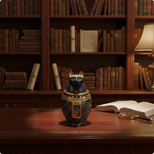 Statua anubi resina vaso - anubi,