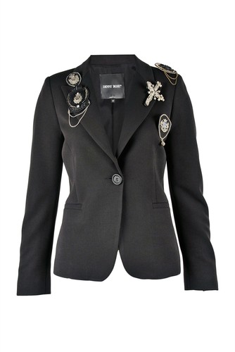 Denny rose giacca con spille - rose,