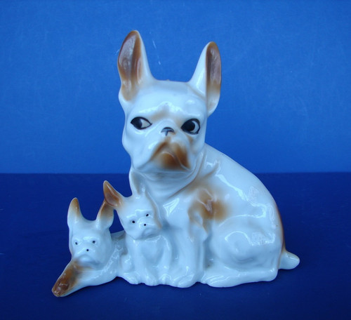 Statuina bulldog porcellana - in,