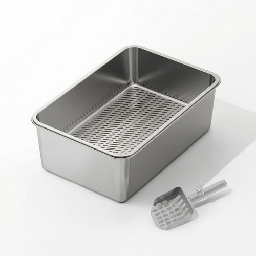 Lettiera acciaio inox - in,
