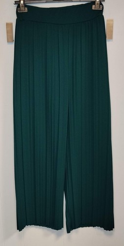 Pantaloni donna verde plissé - pantaloni,