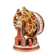 PALAIS ROYAL Carillon Natalizio Ruota Panoramica di Natale con Movimento 15cm