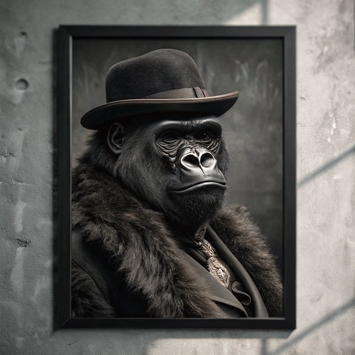 Stampa artistica gorilla