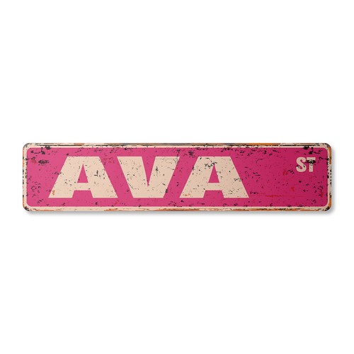 Insegna stradale vintage ava - insegna,
