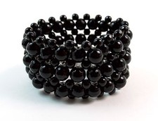 Bracciale Elasticizzato 7 fili in Onice. Made in Italy