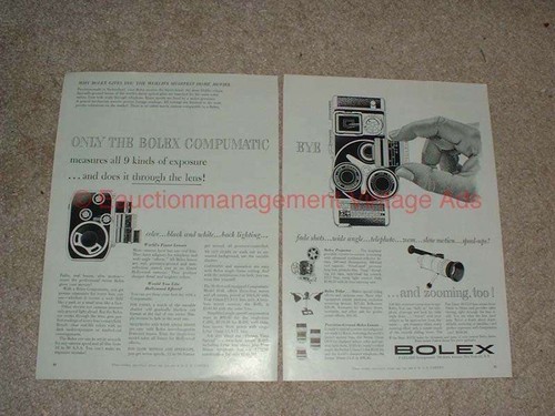 Pubblicità cinepresa bolex - cinepresa,