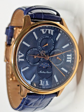 Orologio Uomo Mathey Tissot H1886RPBU Quarzo Svizzero Giorno Data Mese Luna - Funziona Bene