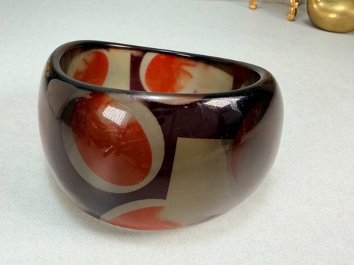 Bracciale vintage largo - largo, lucite