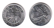 1974 San Marino Lire 10 Ape