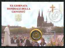 Vaticano 2 Euro in busta filatelico numismatica dal 2005 al 2023 FDC