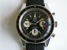 "OLLECH WAJS"-SUB 200M-VALJOUX 72-RUOTA A COLONNE-LUNETTA BAKELITE-39 MM-ACCIAIO