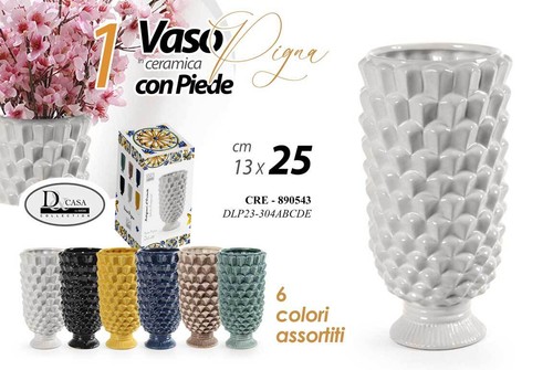 Vaso pigna con - con, ceramica
