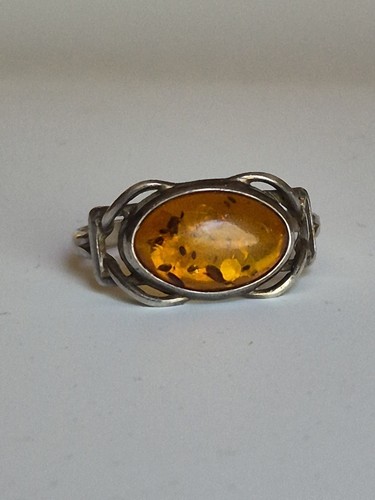 Anello ambra baltica argento - ambra,