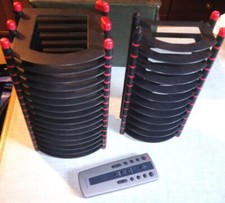 Torre porta CD e porta cassette in platica color nero