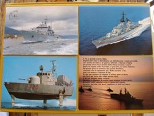 (FG.RR126) Lotto 4 cartoline STATO MAGGIORE DELLA MARINA MILITARE, NAVE NAVI
