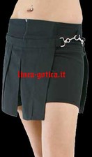 mini gonna cotone nero goth