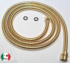 FLESSIBILE DOCCIA VASCA  CM. 200 IN OTTONE DOPPIA AGGRAFFATURA DORATO  BAGNO ORO