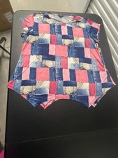 Top donna links rosa - top, rosa/blu