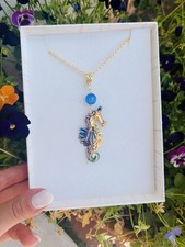 Collana Cavalluccio Marino colorato In ceramica di Caltagirone  Made In Sicily