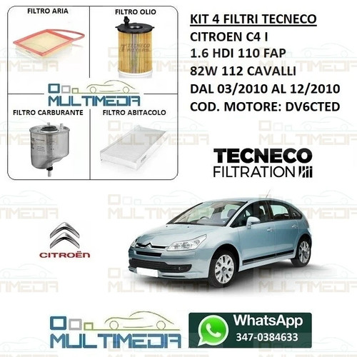 Kit tagliando filtri tecneco - kit,