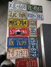 Targa auto americane smaltate  d'epoca 12 pezzi