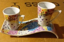  Set 2 tazzine caffè con