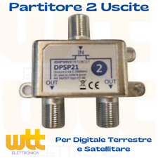 Partitore Divisore Splitter Antenna Tv Satellitare 1 INGRESSO 2 USCITE con F