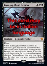 MTG BURNING-RUNE DEMON FOIL EXC - DEMONE DELLE RUNE ARDENTI - KHM - MAGIC
