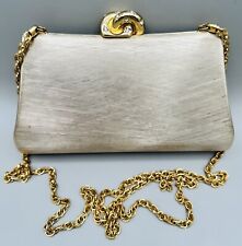 Borsa pochette RODO Italia metallo oro tracolla cristallo swarovski strass