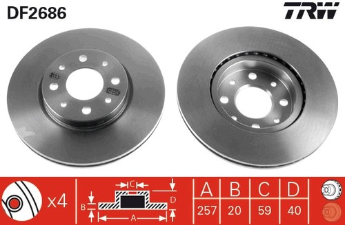 Discofreno df2686 trw - discofreno, per