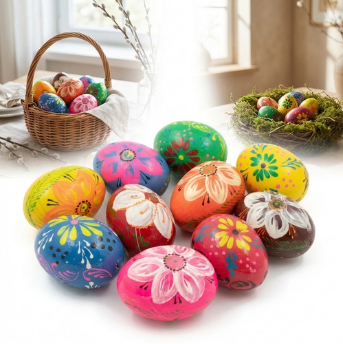 Uova pasqua in legno - uova,