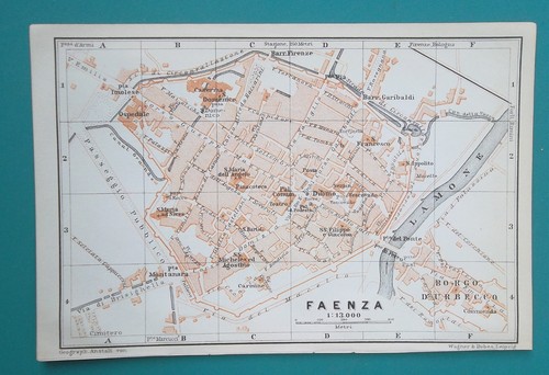 Faenza italia 1909 mappa - faenza, -1909