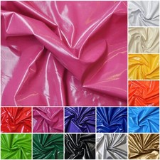 Pelle Vernice Imitazione Lattice Lucido Tessuto Elastico per Giacca Cappotto Gonna Abbigliamento