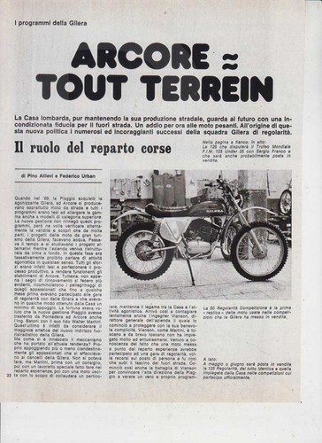 Advertising test moto - test, gilera