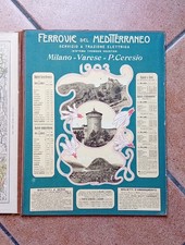 FERROVIE MEDITERRANEO 1903 MILANO VARESE P.CERESIO TRENO STUPENDO RACCOGLITORE 