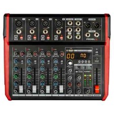PROEL PLAYMIX8 mixer audio compatto con bluetooth e usb, per karaoke studio live