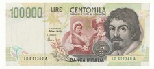 100000 LIRE CARAVAGGIO II°