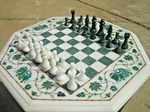 Scacchiera marmo bianco - bianco, 15"