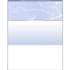 200 Blank Check Stock Paper  Check on Top - Blue Marble