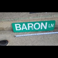Baron Lane Metal Street Sign