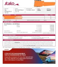 Biglietti treno Italo napoli milano dal 16 al 19 maggio andata e ritorno 