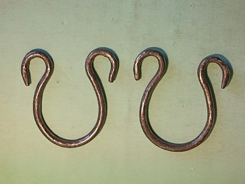 Coppia maniglie ganci antichi - coppia,