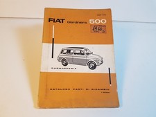 Manuale officina catalogo ricambi carrozzeria Fiat 500 Giardiniera originale '60