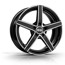 CERCHIO IN LEGA ELITE WHEELS JAZZY BLACK POLISH PER OPEL CORSA 18"