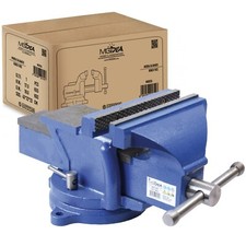 MORSA BANCO LAVORO 200MM INCUDINE GANASCIA MANDRINO MANOVELLA TUBI OFFICINA BLU