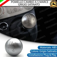 POMELLO LEVA CAMBIO PER ABARTH 500 595 695 5 MARCE GRIGIO SATINATO ABS SPECIFICO