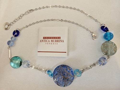 Collana antica murrina argento - murrina,