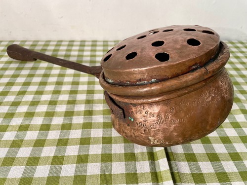 Antico scaldaletto scaldino - , in