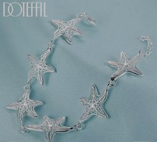 BRACCIALE LUNGO 20 CM COLORE ARGENTO CON STELLE MARINE